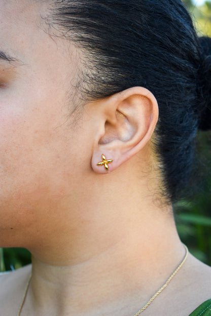 Huni Stud Earrings (Large) - 18k Gold Vermeil