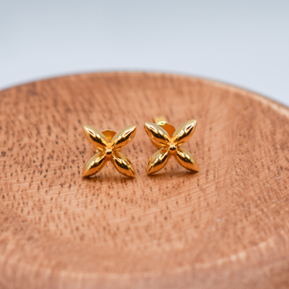 Huni Stud Earrings (Large) - 18k Gold Vermeil