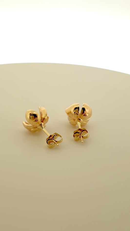 Heilala Stud Earrings - 10k, 14k, & 925 Sterling Silver